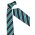  99103 - CL - Mens Wide Contrast Stripe Tie - Dynasty Green
