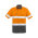  ZW835 - Mens Rugged Cooling Taped Hi Vis Short Sleeve Shirt - Orange/Charcoal