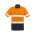  ZW835 - Mens Rugged Cooling Taped Hi Vis Short Sleeve Shirt - Orange/Navy