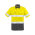  ZW835 - Mens Rugged Cooling Taped Hi Vis Short Sleeve Shirt - Yellow/Charcoal