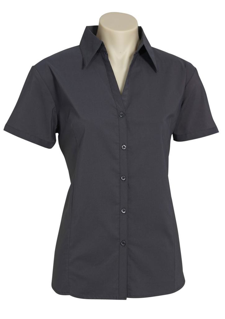 New Ladies Short Sleeve Metro Stretch Shirt | Clothing Direct NZ
