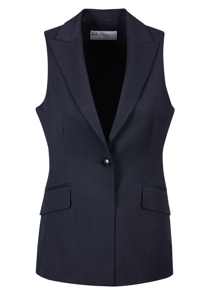 Biz Corporates | 60114 - CL | Ladies Longline Sleeveless Jacket