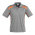  P244MS - Mens United Short Sleeve Polo - Ash/Fluoro Orange