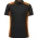  P413US - Unisex Grid Short Sleeve Polo - Black/Orange
