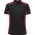  P413US - Unisex Grid Short Sleeve Polo - Black/Red