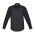  S414ML - CL - Mens Reno Panel Long Sleeve Shirt - Black/Teal Blue
