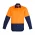  ZW122 - Mens Hi Vis Spliced Industrial Shirt - Orange/Navy