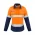  ZW131 - Womens FR Closed Front Hooped Taped Spliced Shirt - Orange/Navy
